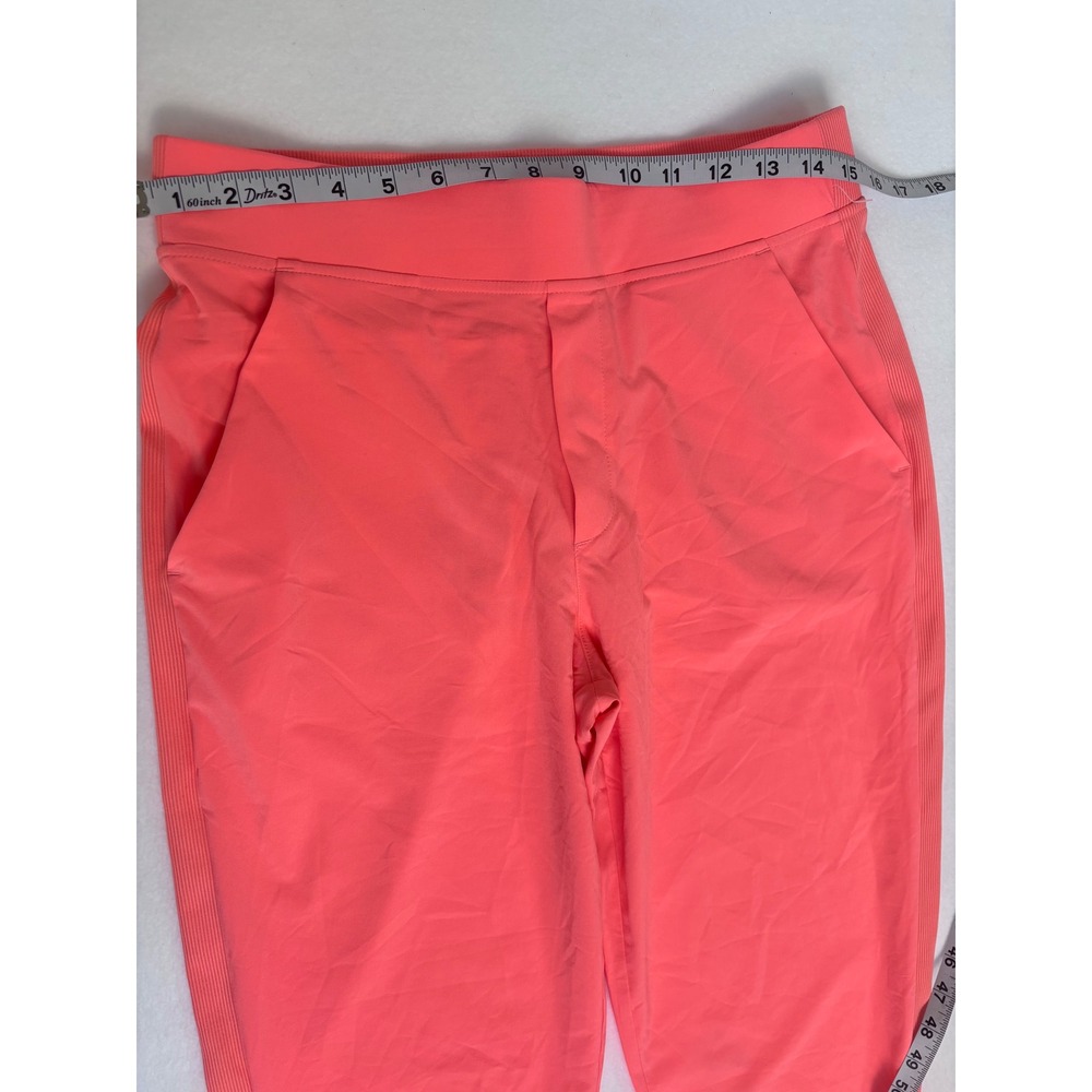 Athleta Brooklyn Ankle Pants Sunset Glow Coral Travel Trousers Size 8 NWOT - Picture 6 of 13